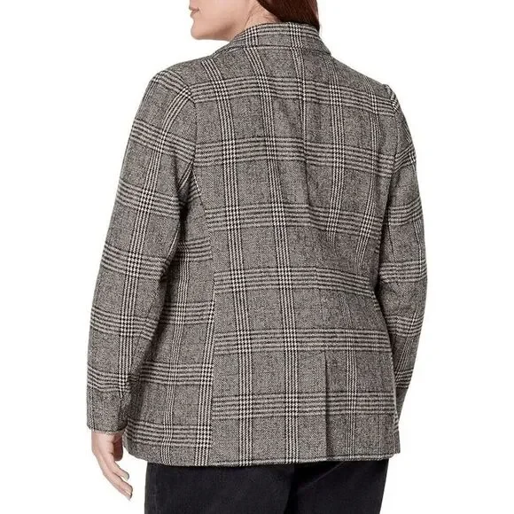 The Drop Women's Blake Tweed Plaid Long Blazer XL NWOT - Picture 12 of 12